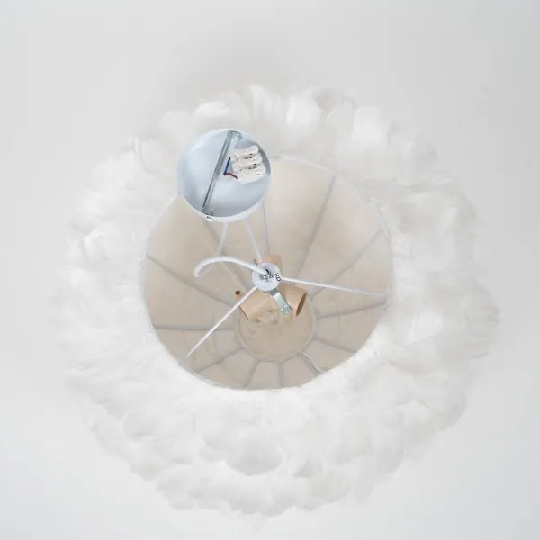 BRILAGI - Lustră suspendată pe cablu FEATHER 3xE27/40W/230V Ø 40 cm albă
