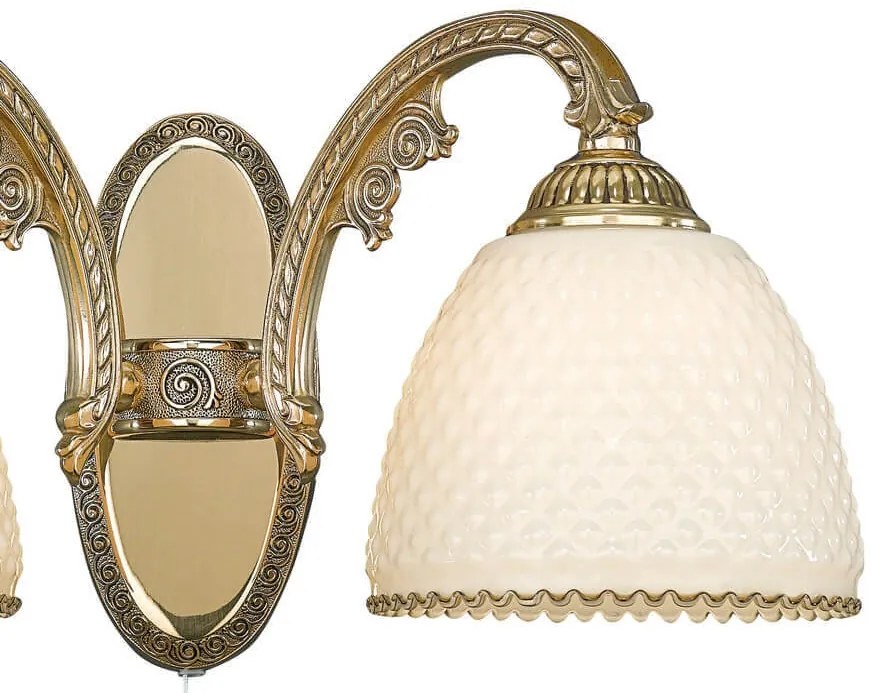 Aplica de perete din alama 2 brate design italian 7105
