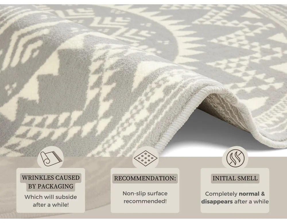 Covor Hanse Home Celebration Valencia, ⌀ 140 cm, gri