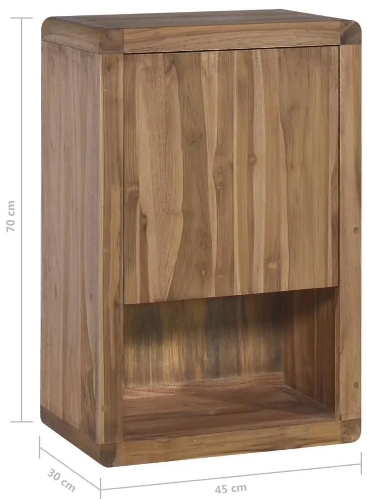 Dulap de baie suspendat, 45 x 30 x 70 cm, lemn masiv de tec 1, 45 x 30 x 70 cm, 45 x 30 x 70 cm