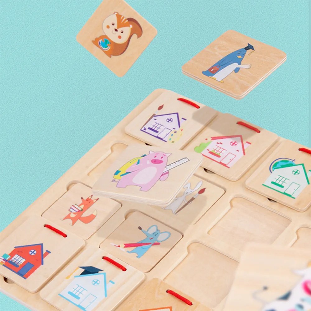 Unde s-a ascuns, un joc de logică din lemn cu deschidere