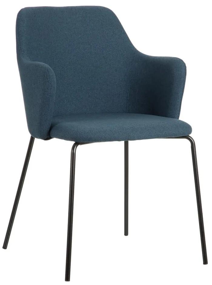 Set 2 scaune dining textil albastru Blue Fabric