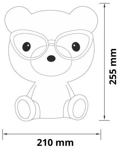 LED Veioza de noapte copii LED/2,5W myš albastru