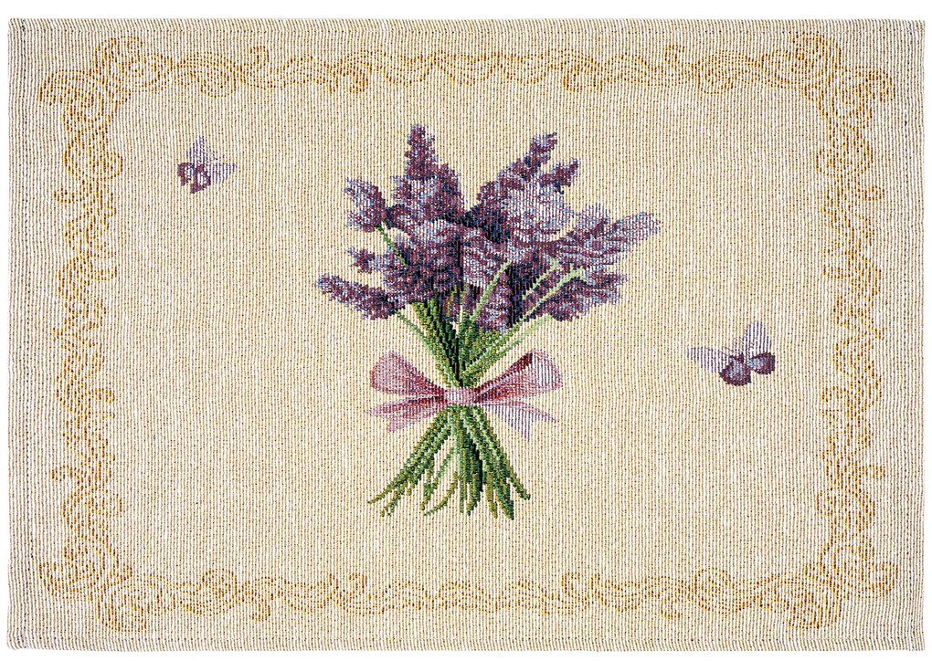 Napron Buchet de lavandă, bej, 48 x 33 cm