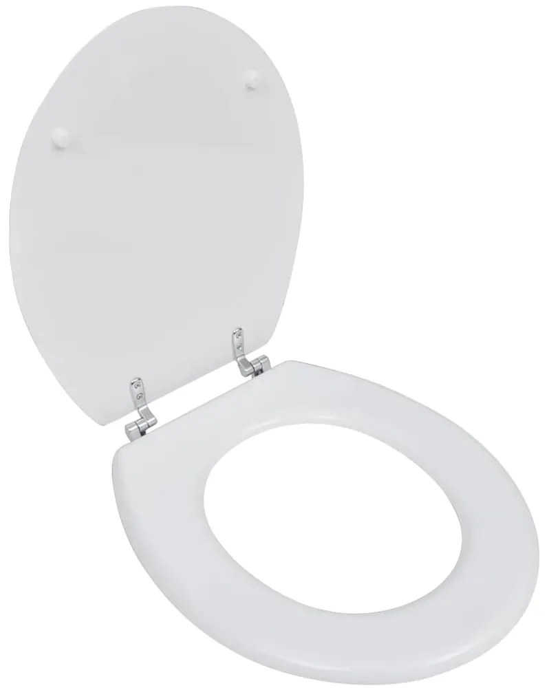 vidaXL Capac WC, alb, MDF, model simplu
