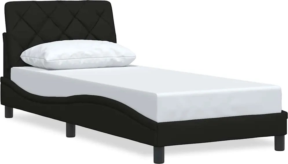 vidaXL Cadru de pat fără saltea țesătură neagră 80x200 cm