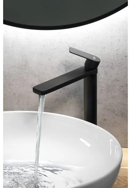 Baterie de lavoar Aqualine DAPHNE 29 cm negru mat