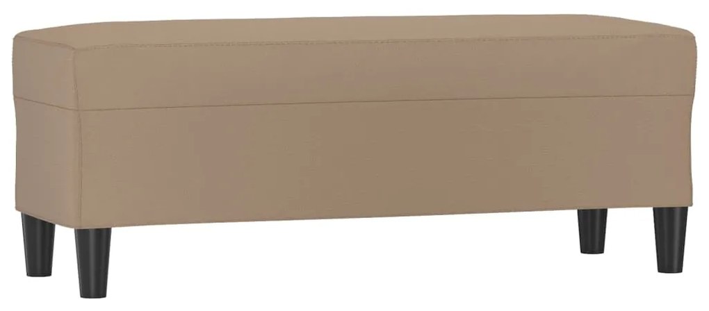 349420 vidaXL Bancă, cappuccino , 100x35x41 cm, piele ecologică