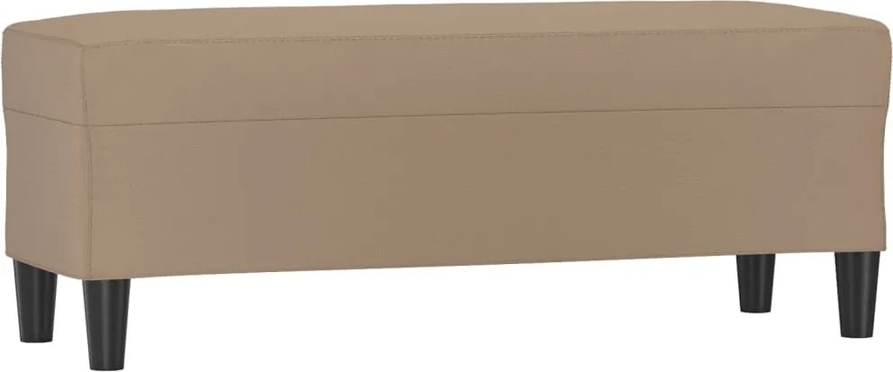 vidaXL Bancă, cappuccino , 100x35x41 cm, piele ecologică