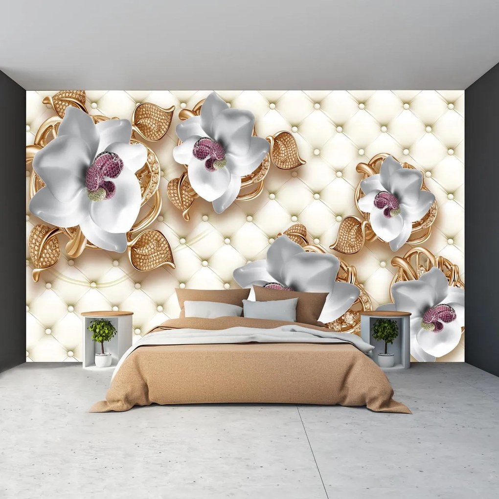 Fototapet - Flori aurii (147x102 cm)