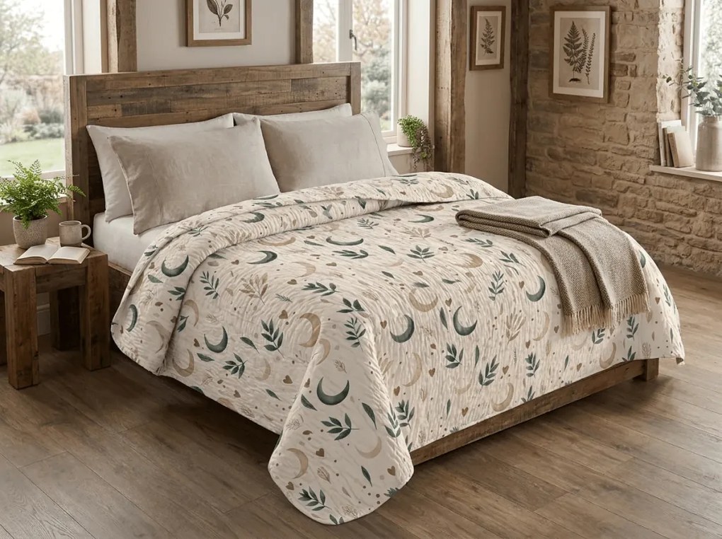 Cuvertura de pat BOHO MOON, crem Dimensiune: 170 x 210 cm