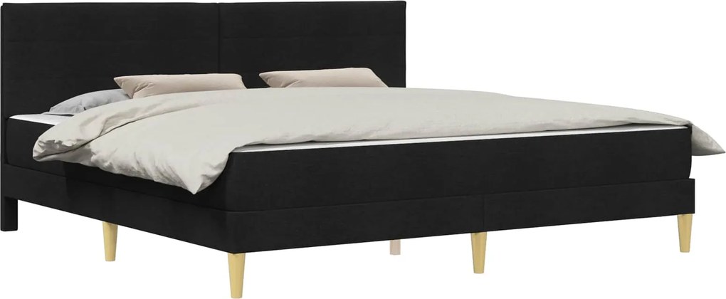 vidaXL Cadru de pat Negru 200 x 200 cm Poliester