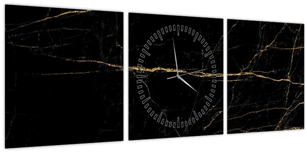 Tablou - Textura de marmură (cu ceas) (90x30 cm)