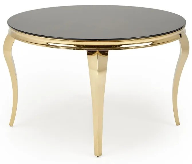 Masa rotunda Reginald 2 negru/auriu ø120 cm