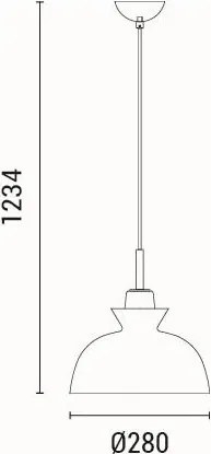 Lustră pe cablu 1xE27/15W/230V verde pr. 28 cm