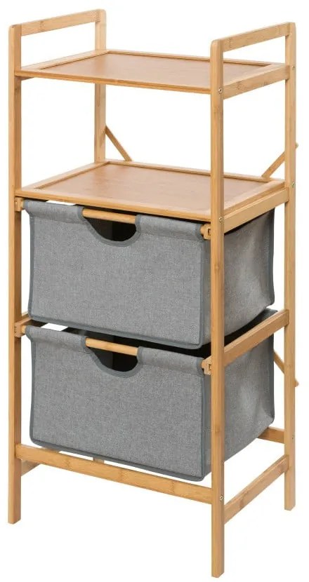 Suport din bambus cu 2 sertare Wenko Bamboo