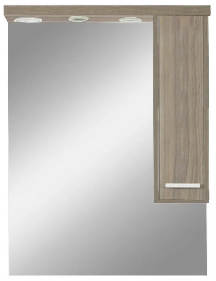 Dulap suspendat cu oglindă Nerva 75 cm, ulm Rauna