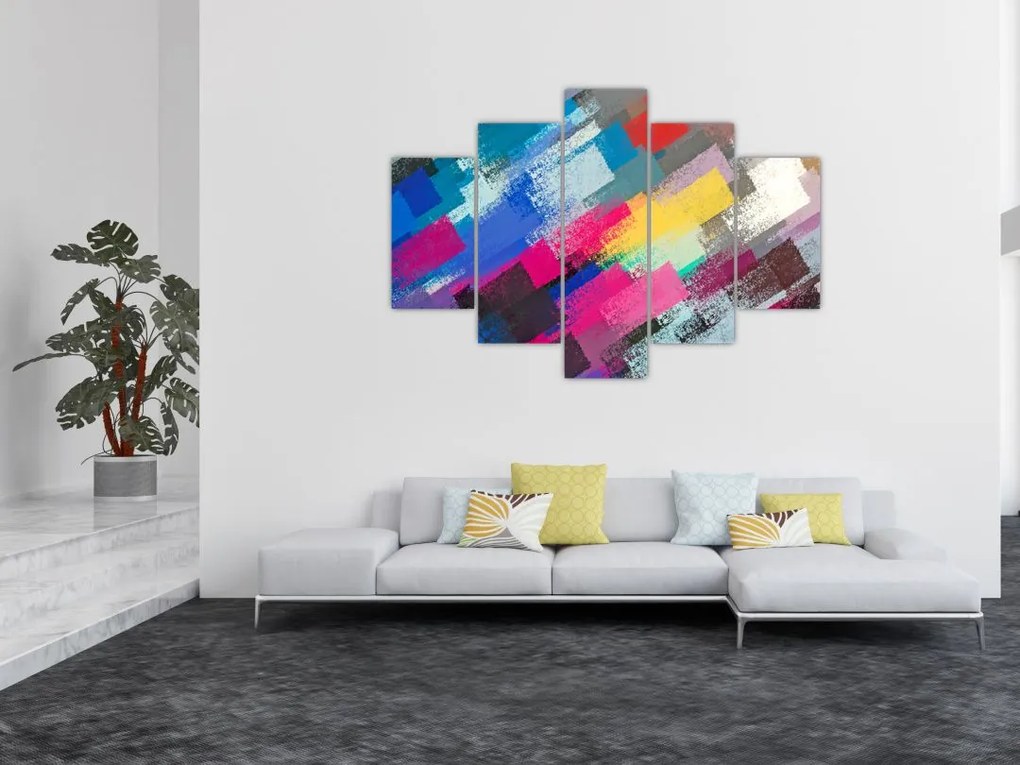 Tablou - Dungi colorate cu pensula (150x105 cm)