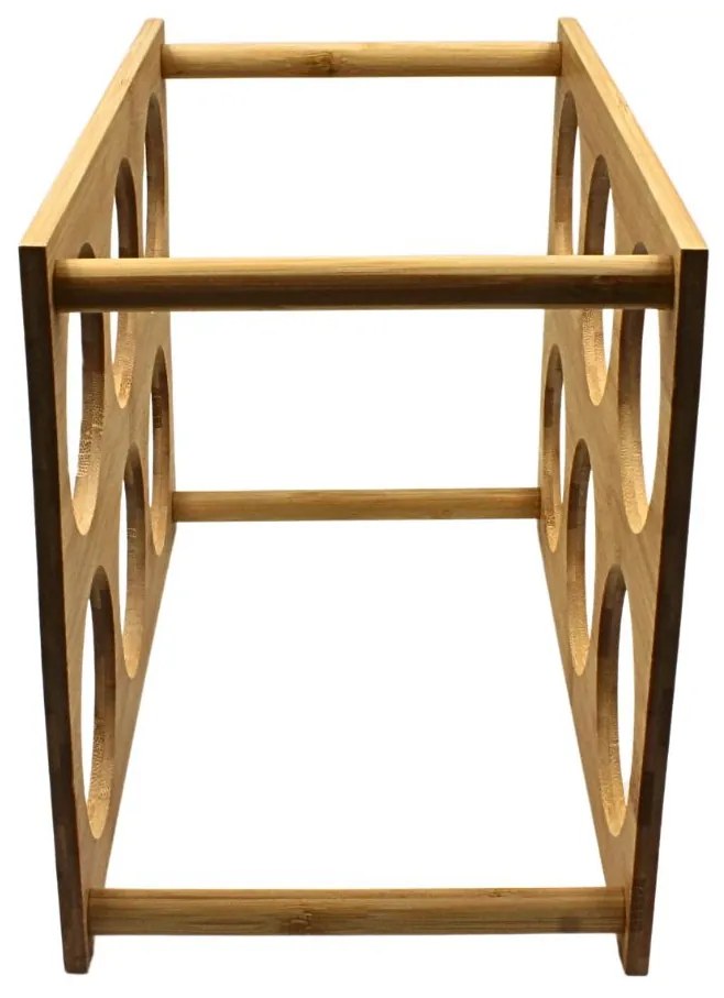 Suport pentru 6 sticle de vin, bambus, 35x24x18.5 cm, Excellent Houseware