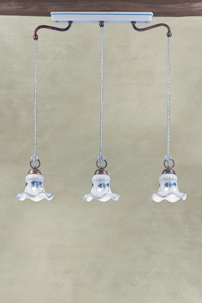 Lustra clasica cu 3 pendule realizata manual din ceramica CHIETI