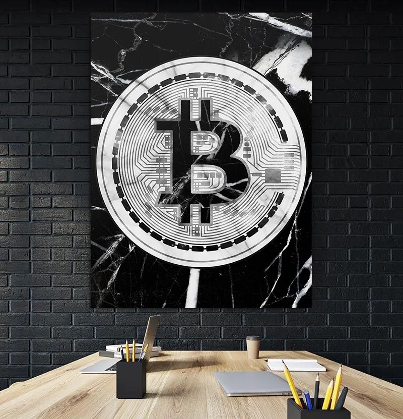 Tablou canvas Bitcoin Diagram 120x80 cm