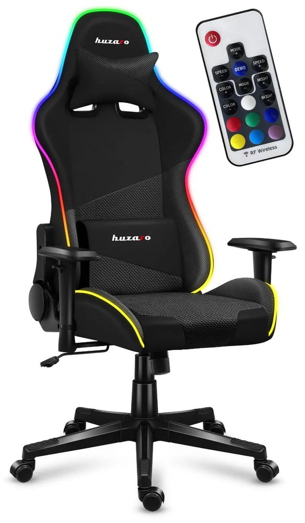 Fotoliu gaming Fusion 6.2 (negru) (cu iluminat LED). 1087482