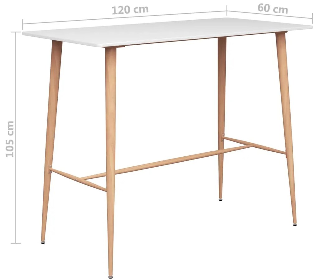 Set mobilier de bar, 5 piese, alb si negru 5