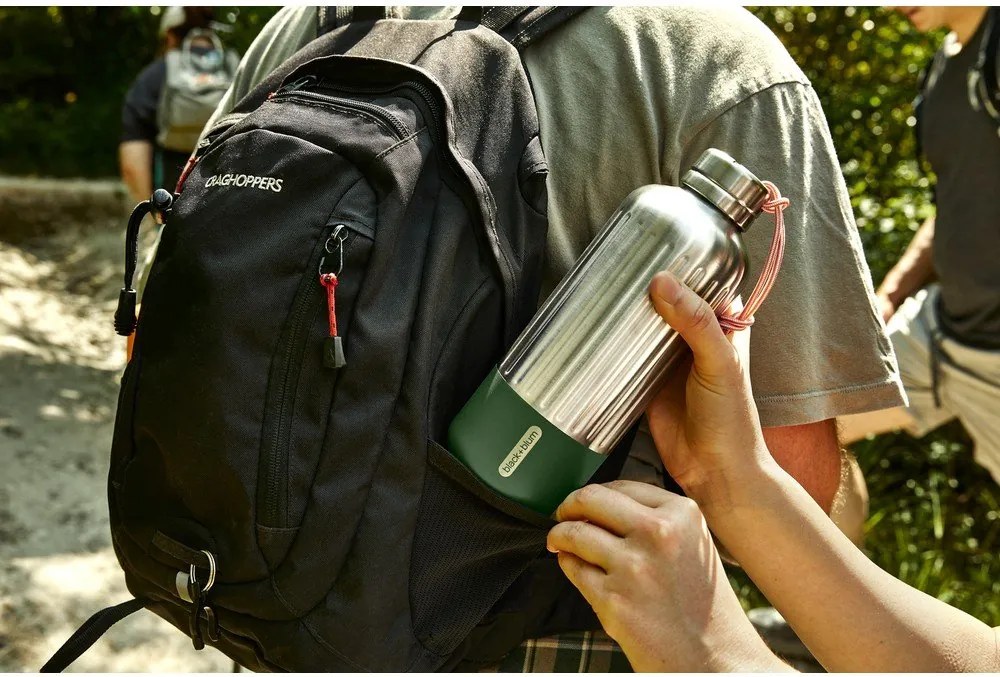 Sticlă termică argintie din oțel inoxidabil 850 ml Explorer – Black + Blum