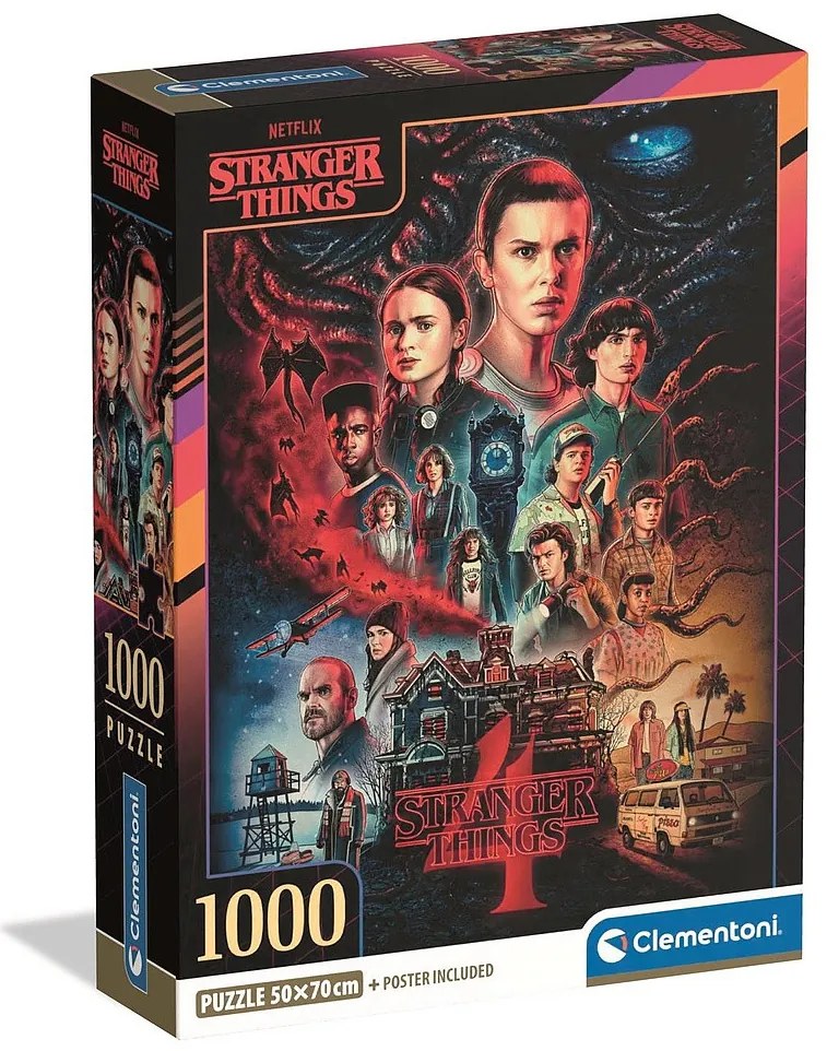 Stranger Things Darkness Rises Puzzle Compact Clementoni cu 1000 de piese