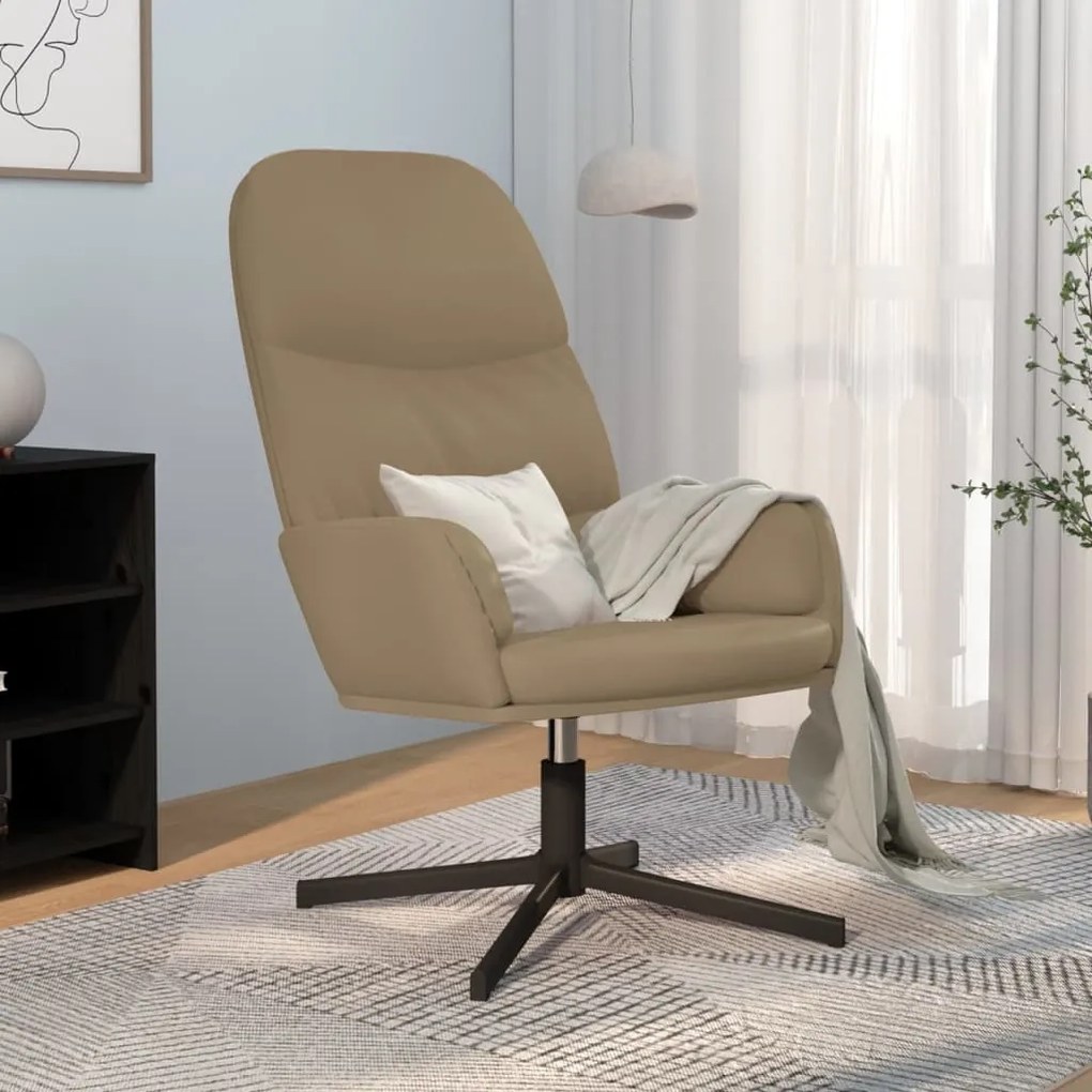 341059 vidaXL Scaun de relaxare, cappuccino, piele ecologică