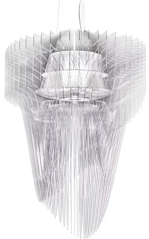 Lustra design Art Deco realizata manual Aria XL Transparent