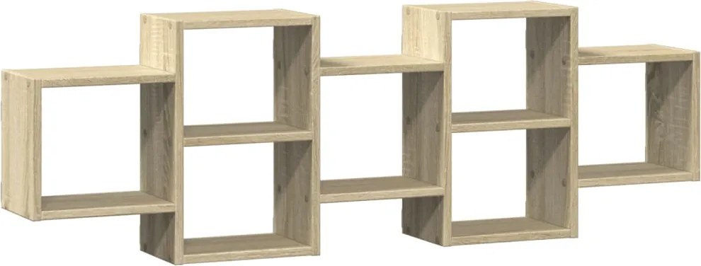 vidaXL Raft de perete, stejar sonoma, 129x18x42 cm, lemn prelucrat