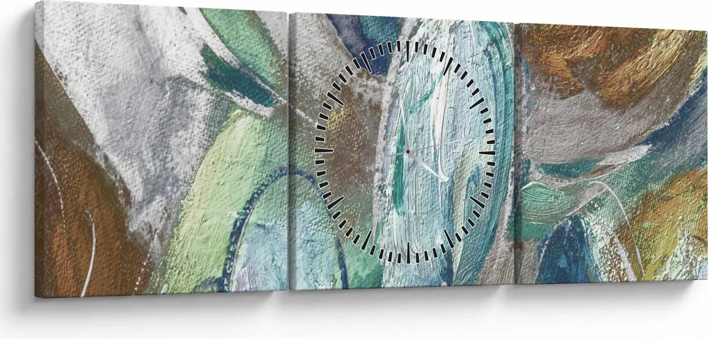 Tablou - Pictura figura abstractă (cu ceas) (90x30 cm)