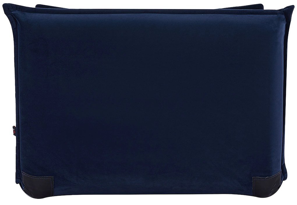 HOMCOM Scaun cu spatar reglabil in 5 pozitii si scaun captusit, din otel, spuma si poliester, albastru inchis | AOSOM RO