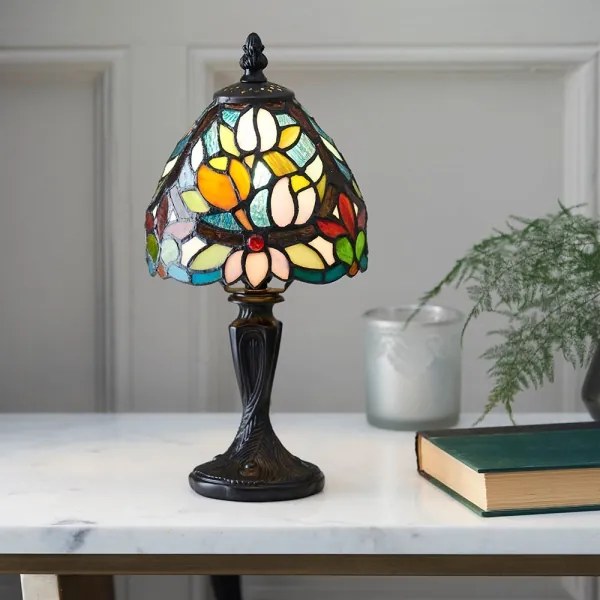 Lampă de masă Tiffany SYLVETTE Endon 64331, 1xE14/40W/230V, Ø 15 cm