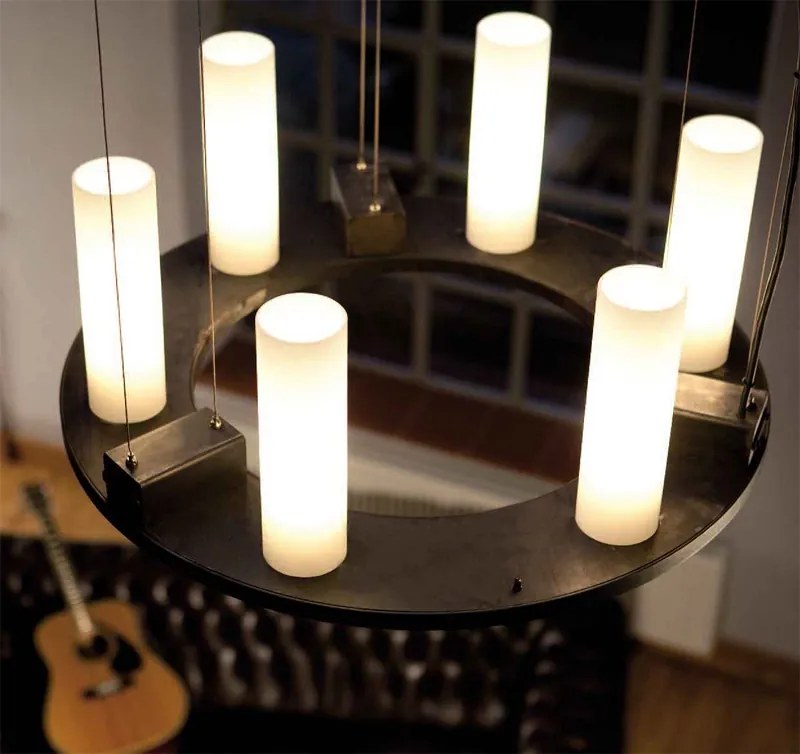 Candelabru din fier forjat cu 6 surse de lumina, HL 2557