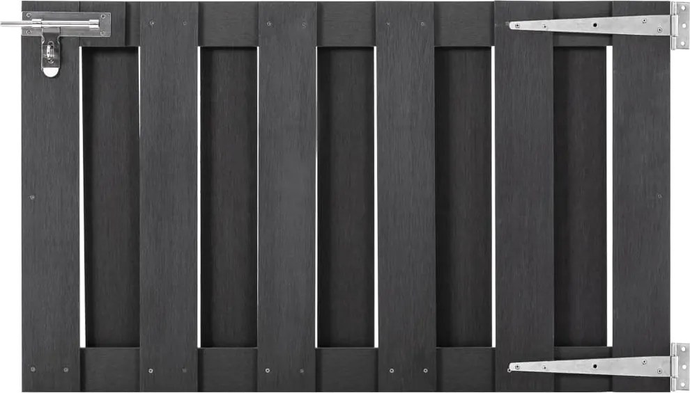 vidaXL Poartă de grădină, gri, 100 x 60 cm, WPC