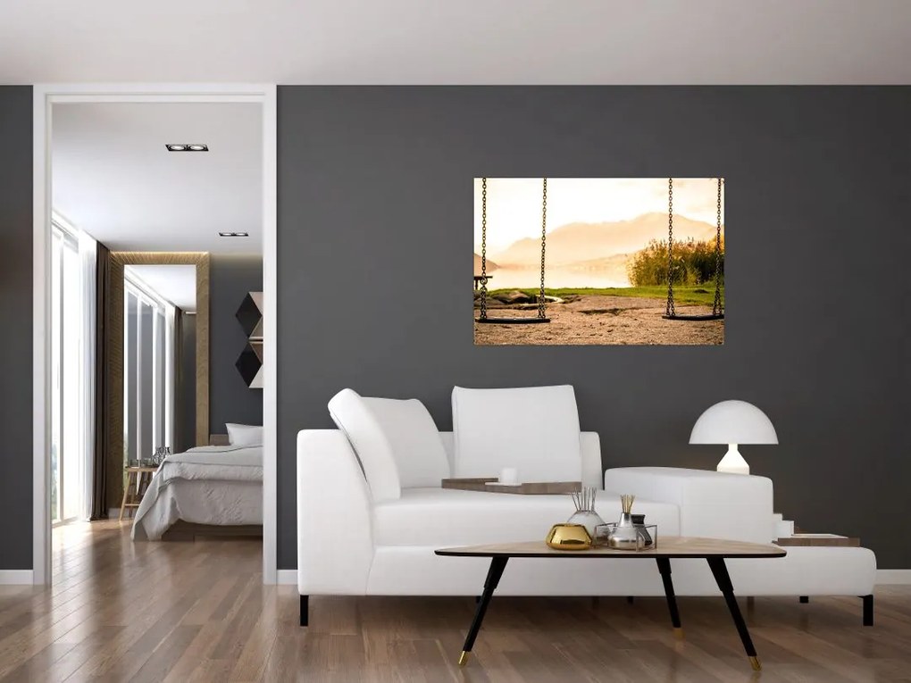 Tablou - balansoar în natură (90x60 cm)