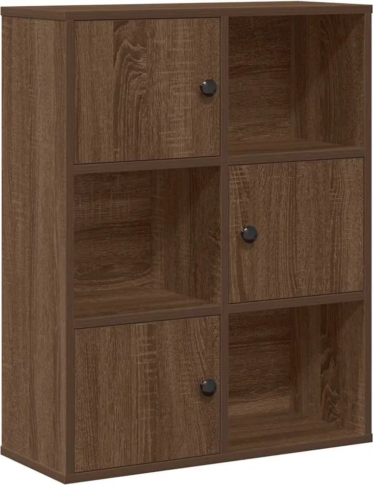 vidaXL Bibliotecă, stejar maro, 60x24x76,5 cm, lemn prelucrat