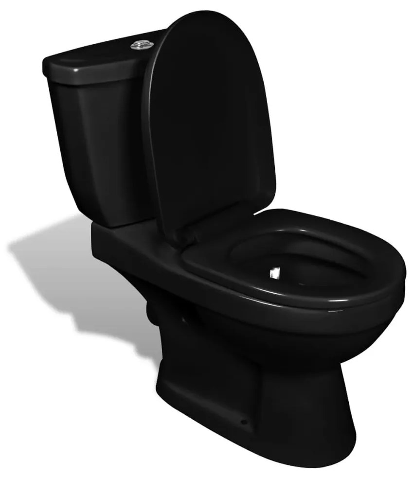 Vas WC cu rezervor, negru Negru