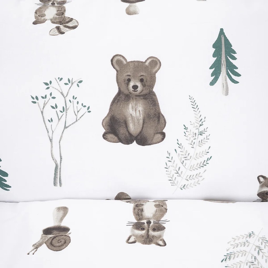Lenjerie de bumbac pentru pătuț 4Home ForestFriends, 100 x 135 cm, 40 x 60 cm