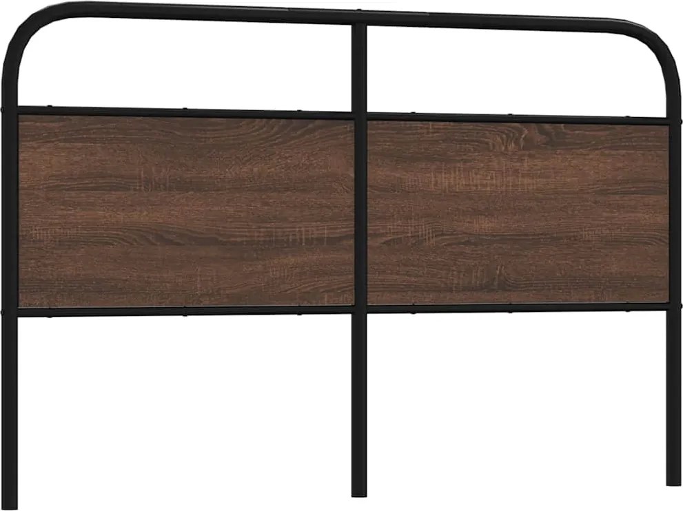 vidaXL Tăblie de pat de schimb, stejar maro, 160 cm, lemn prelucrat și oțel