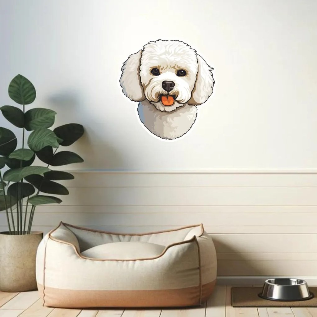 PIPPER. Autocolant Bichon mărimea: 60cm