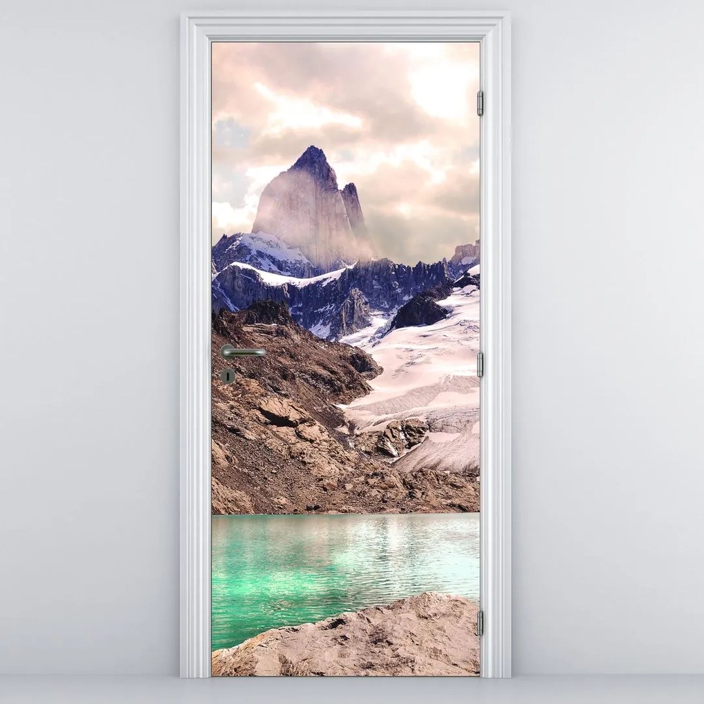 Fototapet pentru ușă - Lac de munte (95x205cm)