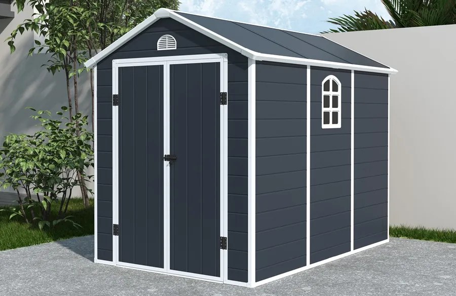 Casă de scule din plastic Bergen 1,9 x 2,8 m CoverTech antracit