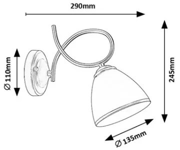 Brilagi - Lampă de perete FRED 1xE27/60W/230V auriu