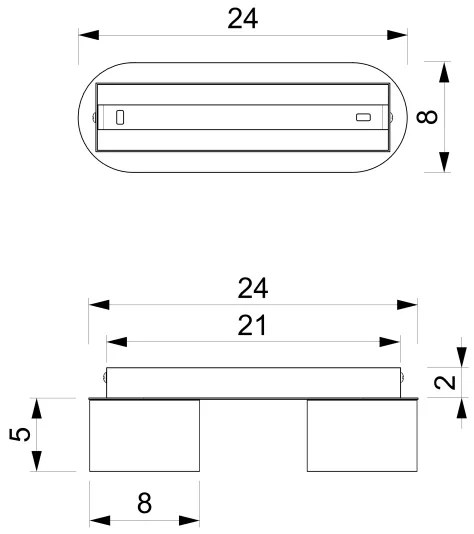 Plafonieră DIXIE 2xGX53/11W/230V albă