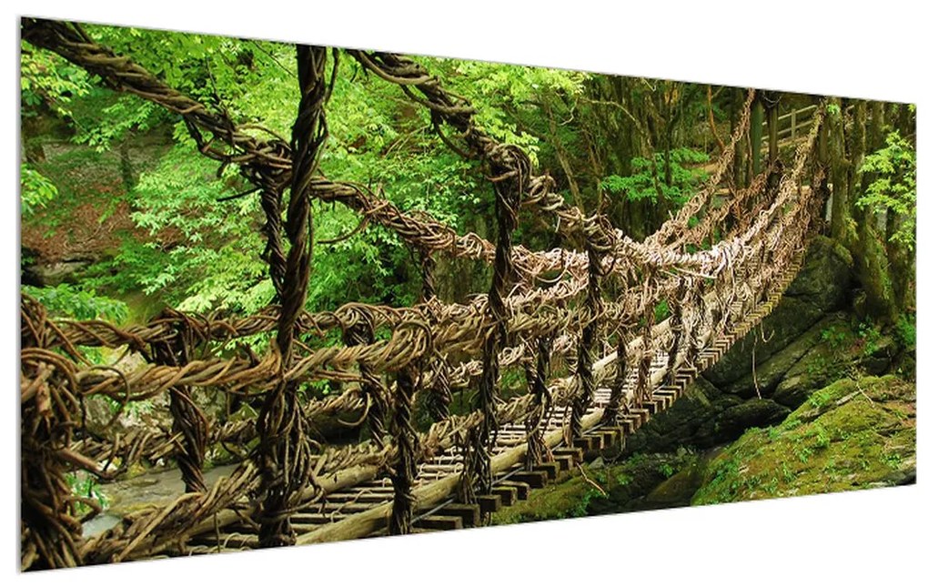 Tablou cu poduleț prin râu de munte (120x50 cm), în 40 de alte dimensiuni noi