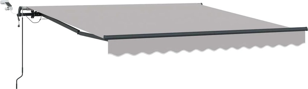 vidaXL Țesătură pentru copertină cu Gri deschis 350 x 250 cm Poliester