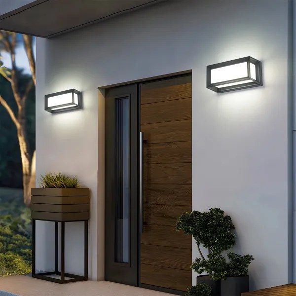 Brilagi - PARKER aplică LED de exterior cu senzor, 12W, 230V, antracit, IP44